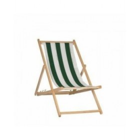 Lettino Jardin Prive Cancale Dungi Bianco/Verde legno di faggio (132 x 55 x 35 cm)
