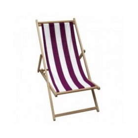 Lettino Jardin Prive Chilean Rojo/Blanco Tela Righe Rosso legno di faggio Bianco (106 x 55 x 95 cm)