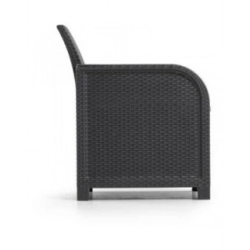 Poltrona da giardino Allibert by KETER San Remo rattan sintetico Grigio scuro PP (65 x 63 x 74 cm)