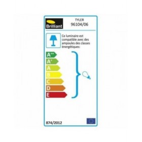 Applique da Parete Brilliant Tyler Nero Metallo 60 W E27