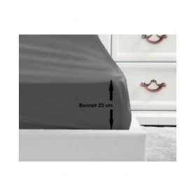 Lenzuolo con angoli aderenti Lovely Home Grigio Grigio scuro 180 x 200 180 x 200 cm