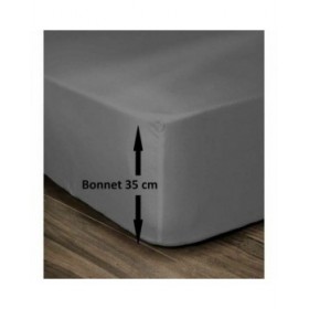 Lenzuolo con angoli Lovely Home Grigio Grigio scuro Letto matrimoniale 140 x 190 cm