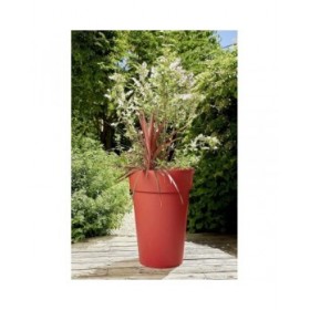 Vaso EDA Tuscan Rotondo Ø 46 x 65 cm Rosso polipropilene