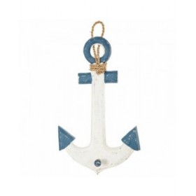 Statua Decorativa Alexandra House Living Bianco Legno Ancora 6 x 40 x 30 cm