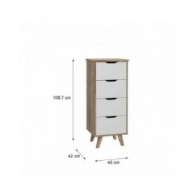 Cassettiera Vankka Rovere 45 x 42 x 108 cm 45 x 108,7 x 42 cm