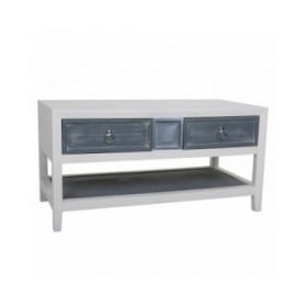 Tavolino da Caffè Alexandra House Living Bianco Grigio 51 x 53 x 104 cm