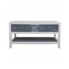 Tavolino da Caffè Alexandra House Living Bianco Grigio 51 x 53 x 104 cm