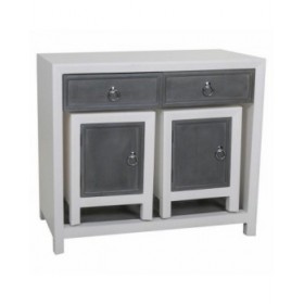 Ingresso Alexandra House Living Bianco Grigio 40 x 76 x 90 cm 3 Pezzi