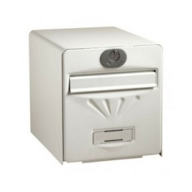 Cassetta della posta Burg-Wachter   Bianco Acciaio inossidabile Cristallo acciaio galvanizzato 36,5 x 28 x 31 cm
