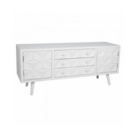 Cassettiera multiuso Alexandra House Living Bianco Legno di abete Legno MDF 43 x 58 x 136 cm