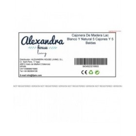 Cassettiera Alexandra House Living Bianco Naturale Legno di paulownia Legno MDF 35 x 110 x 72 cm