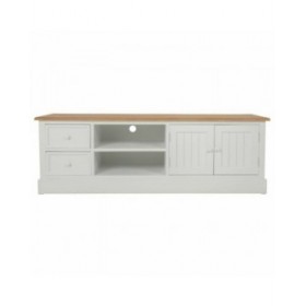 Cassettiera multiuso Alexandra House Living Bianco Naturale Legno di paulownia Legno MDF 45 x 50 x 150 cm