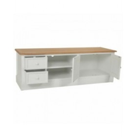 Cassettiera multiuso Alexandra House Living Bianco Naturale Legno di paulownia Legno MDF 45 x 50 x 150 cm