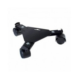 Supporto con Ruote per Vasi Nature Nero Metallo (Ø 27/37 x 6 cm)