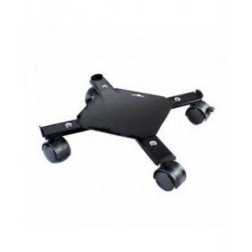 Supporto con Ruote per Vasi Nature Nero Metallo