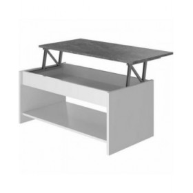 Tavolino alzabile Bianco/Grigio 50 cm