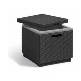 Tavolo aggiuntivo Allibert by KETER Ice Cube graphite 42 x 42 x 41 cm Grigio