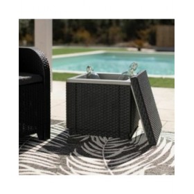 Tavolo aggiuntivo Allibert by KETER Ice Cube graphite 42 x 42 x 41 cm Grigio