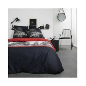 Set di copripiumino TODAY Clem Nero Rosso Letto matrimoniale 220 x 240 cm