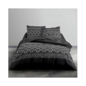 Set di Lenzuola TODAY Cerchi Grigio scuro Letto matrimoniale 240 x 260 cm