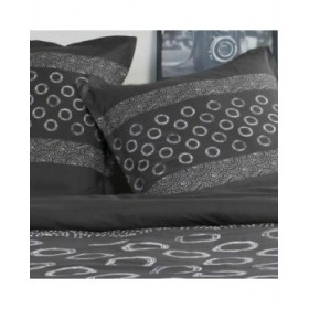 Set di Lenzuola TODAY Cerchi Grigio scuro Letto matrimoniale 240 x 260 cm