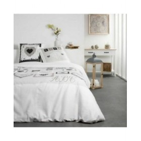 Set di Lenzuola TODAY Cuori Bianco Letto matrimoniale 240 x 260 cm