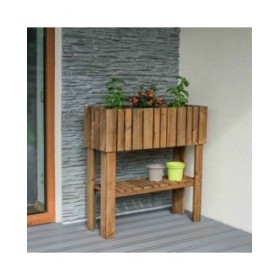 Vaso Ekju 78 x 29 x 79 cm Marrone Legno Quadrato