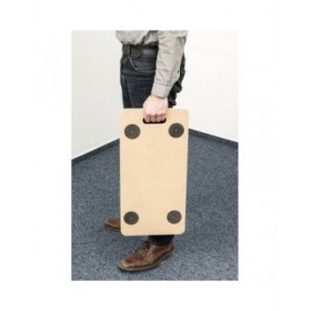 Piattaforma Meister 821400 200 kg Con freni 59 x 25 cm