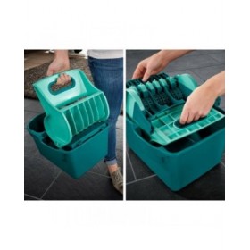 Mop with Bucket Leifheit Azzurro Plastica Composto 8 L