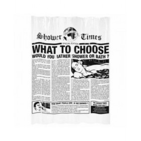 Tenda da Doccia Gelco Gazette Nero PEVA 180 x 200 cm