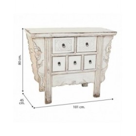 Ingresso Alexandra House Living Bianco 45 x 80 x 101 cm