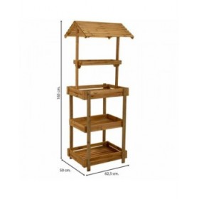 Espositore da Bancone Alexandra House Living Legno di abete 50 x 165 x 62 cm Scaffale 4 Mensole