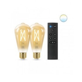 Lampadina Intelligente Wiz ST64 E27 50 W Multicolore Dorato 7 W 640 lm (2 Unità)