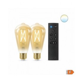 Lampadina Intelligente Wiz ST64 E27 50 W Multicolore Dorato 7 W 640 lm (2 Unità)