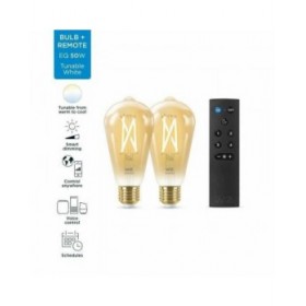 Lampadina Intelligente Wiz ST64 E27 50 W Multicolore Dorato 7 W 640 lm (2 Unità)