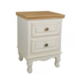 Comodino Alexandra House Living Bianco Naturale 33 x 53 x 37 cm