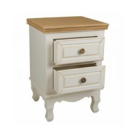 Comodino Alexandra House Living Bianco Naturale 33 x 53 x 37 cm
