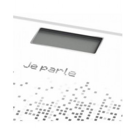 Bilancia Digitale da Bagno Little Balance Talking Voice Bianco Nero Vetro Temperato