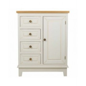 Credenza Alexandra House Living Bianco Naturale Legno di pino Legno MDF 32 x 84 x 66 cm