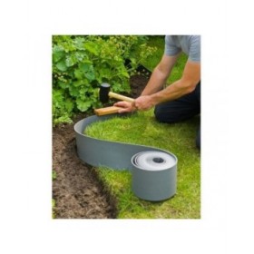 Recinzione da Giardino Nature Grigio Polietilene 7,5 cm x 10 m