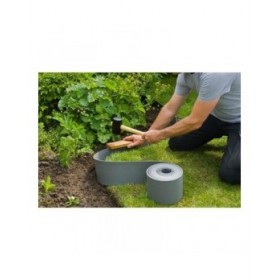 Recinzione da Giardino Nature Grigio Polietilene 7,5 cm x 10 m