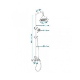 Colonna doccia Rousseau Bronce Acciaio inossidabile