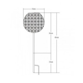 Lampada ad energia solare Galix Retrò Metallo 15 x 45 cm Decorazione
