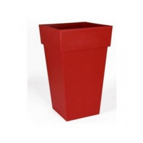 Vaso EDA Tuscan Quadrato Rosso polipropilene (39 x 39 x 65 cm)