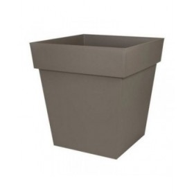 Vaso EDA Tuscan Taupé Plastica Quadrato Ø 50 cm (49,5 x 49,5 x 52,5 cm)