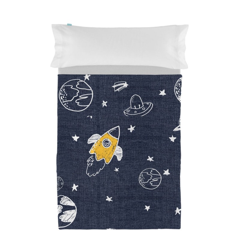 Set di Lenzuola HappyFriday Mr Fox Starspace Multicolore Singolo 2 Pezzi