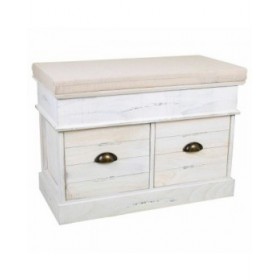 Cassapanca Alexandra House Living Bianco Legno di paulownia Legno MDF 35 x 50 x 70 cm