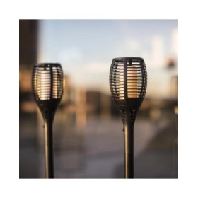 Set di torce solari da giardino Lumi Garden Maity Sun Mini Nero Plastica 70 cm (2 Unità)