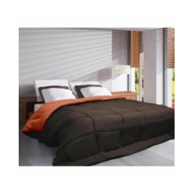 Piumino Letto Poyet  Motte CALGARY Cioccolato Corallo 400 g /m² 220 x 240 cm
