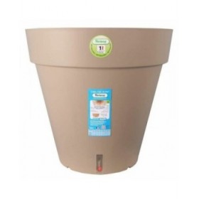 Vaso Riviera Marrone Taupé polipropilene Plastica Rotondo Sfera Ø 50 cm
